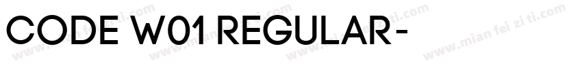 Code W01 Regular字体转换